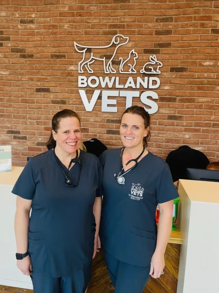 Claire and Sian of Bowland Vets team photo